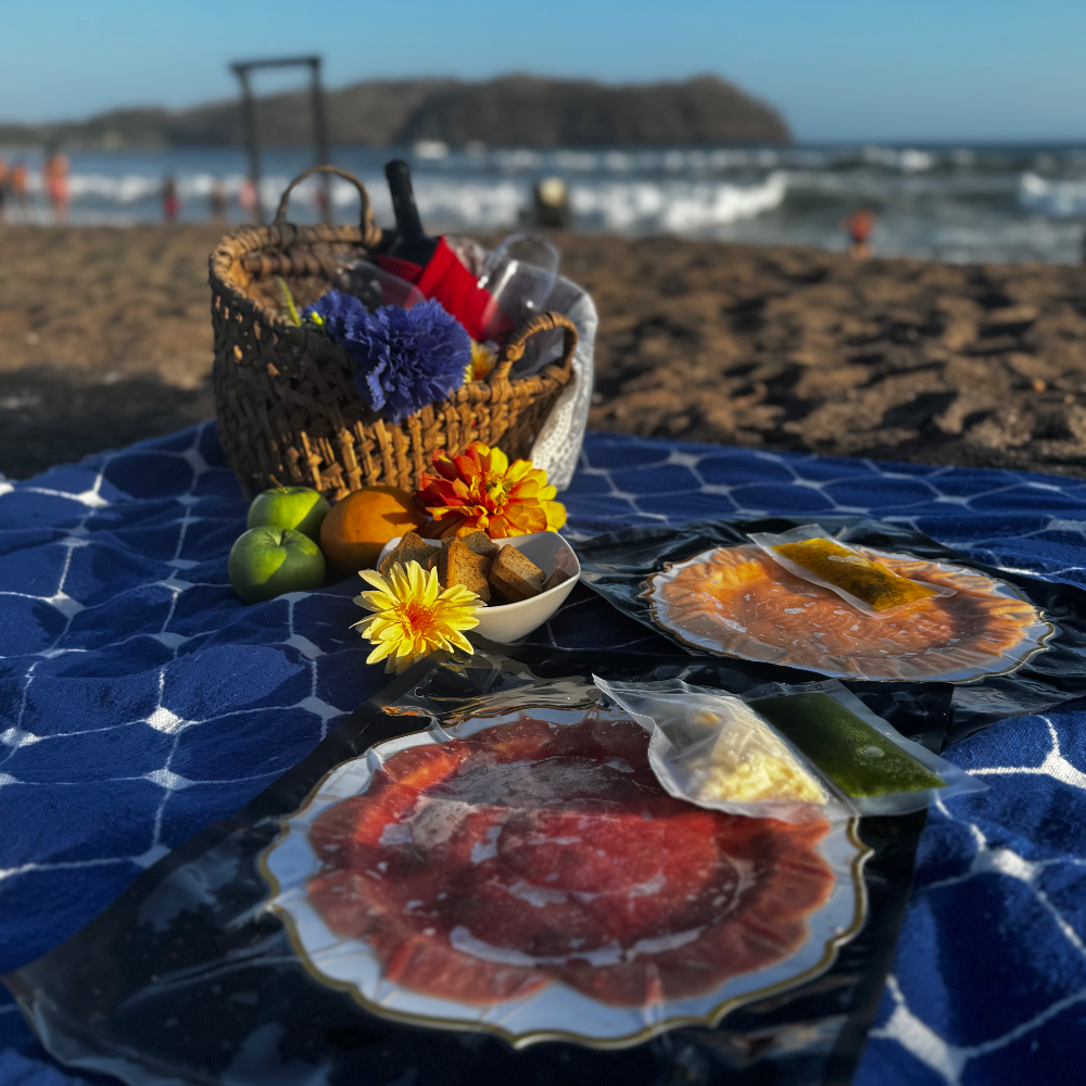 Carpaccio en la playa